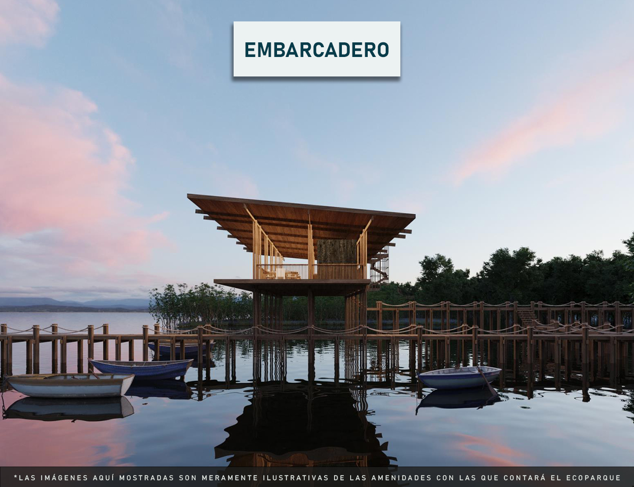 Amenidad de Embarcadero en Ecoparque Santa Clara Ecovillage