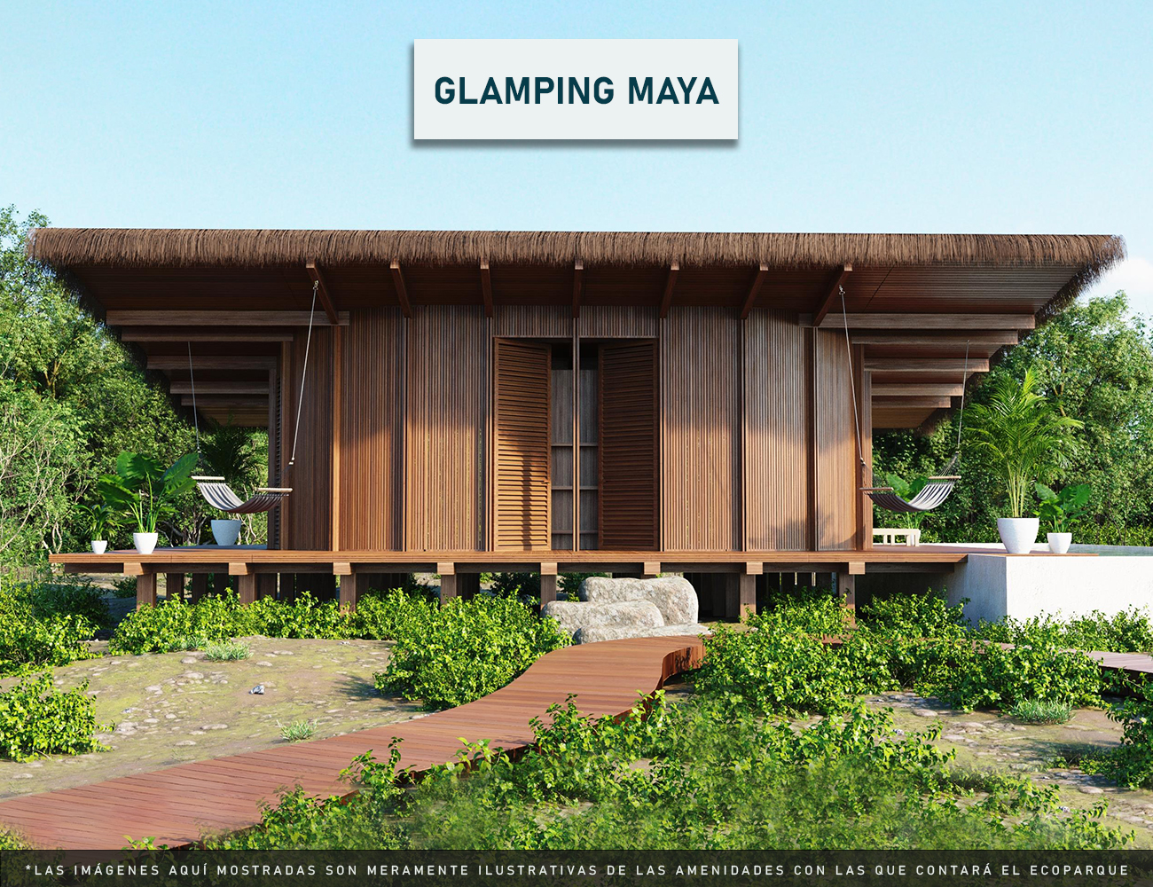 Amenidad Glamping Maya de Ecoparque Santa Clara Ecovillage