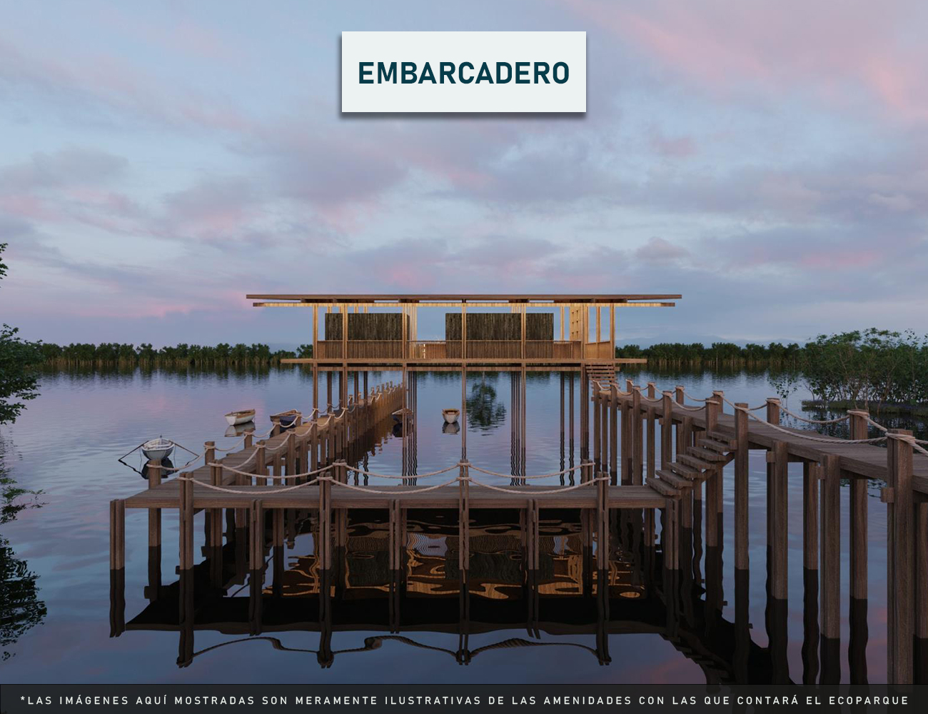 Amenidad de Embarcadero en Ecoparque Santa Clara Ecovillage